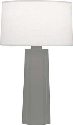 Robert Abbey - MST60 - One Light Table Lamp - Mason - Matte Smokey Taupe Glazed Ceramic