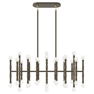 Robert Abbey - MST77 - 42 Light Chandelier - Kane - Matte Smokey Taupe w/Modern Brass