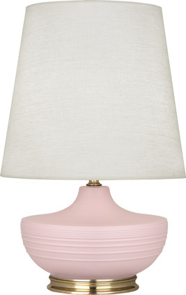Robert Abbey - MWR24 - One Light Table Lamp - Michael Berman Nolan - Matte Woodrose Glazed Ceramic w/Modern Brass