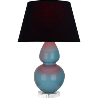 Robert Abbey - OB23K - One Light Table Lamp - Double Gourd - Steel Blue Glazed Ceramic w/Lucite