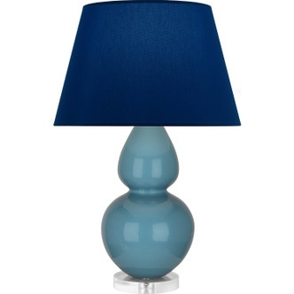 Robert Abbey - OB23N - One Light Table Lamp - Double Gourd - Steel Blue Glazed Ceramic w/Lucite