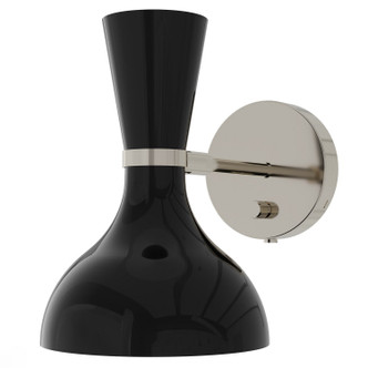 Robert Abbey - OS06OS - One Light Wall Sconce - Clare - Polished Nickel w/Obsidian Painted