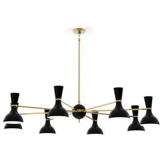 Robert Abbey - OS08OS - Eight Light Chandelier - Clare - Modern Brass w/Obsidian Painted