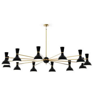 Robert Abbey - OS12OS - 12 Light Chandelier - Clare - Modern Brass w/Obsidian Painted