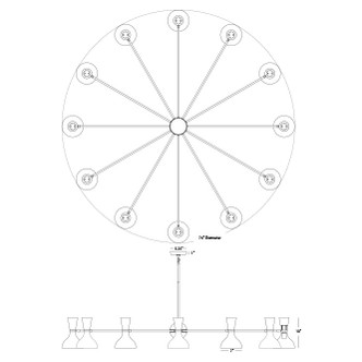 Clare 12 Light Chandelier (OS13BN)