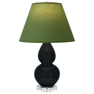 Robert Abbey - OS13G - One Light Accent Lamp - Small Double Gourd - Obsidian Glazed Ceramic w/Lucite