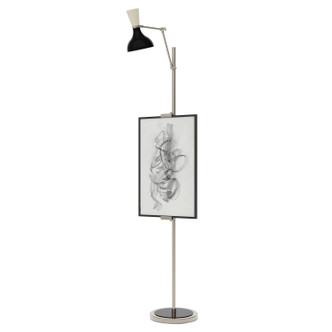 Robert Abbey - OS17BN - One Light Floor Easel - Clare - Polished Nickel w/Obsidian Bone Painted