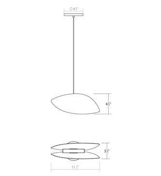 Papillons LED Pendant (2901.25-BR)