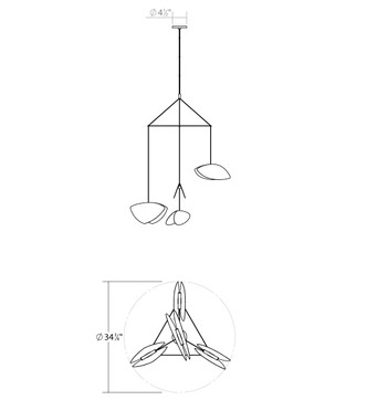 Papillons LED Pendant (2902.25K)
