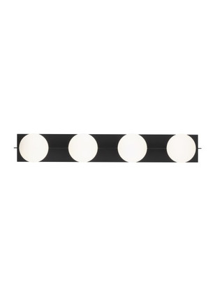 Visual Comfort Modern - SLBA123B - Four Light Bath Vanity - Orbel - Matte Black