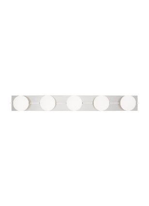 Visual Comfort Modern - SLBA124N - Five Light Bath Vanity - Orbel - Polished Nickel