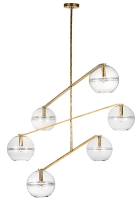 Lowing Six Light Chandelier (SLCH354CPAB)