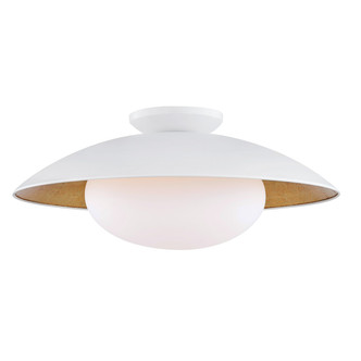 Mitzi - H368601L-WH/GL - One Light Semi Flush Mount - Cadence - White