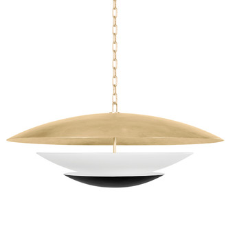Corbett Lighting - 413-36-VGL/SBK - Six Light Chandelier - Adara - Vintage Gold Leaf