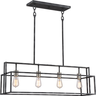 Nuvo Lighting - 60-5859 - Four Light Island Pendant - Lake - Iron Black / Brushed Nickel
