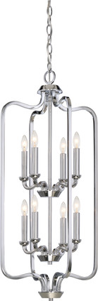 Nuvo Lighting - 60-5872 - Eight Light Pendant - Willow - Polished Nickel