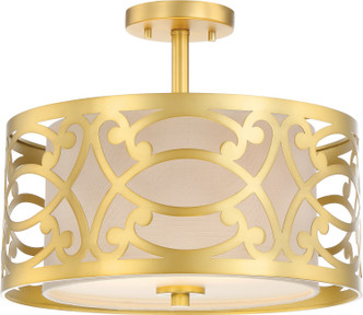 Nuvo Lighting - 60-5967 - Two Light Semi Flush Mount - Filigree - Natural Brass