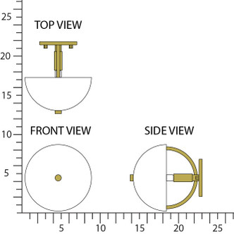 Robert Abbey - 604WHT - One Light Wall Sconce - Mavisten Edition Copernica - Lacquered Burnished Brass w/White Painted