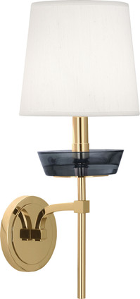 Robert Abbey - 629 - One Light Wall Sconce - Cristallo - Modern Brass w/ Smoke Crystal
