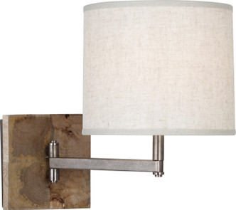 Robert Abbey - 829 - One Light Wall Swinger - Oliver - Unfinished Mango Wood w/Patina Nickel