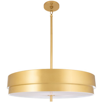 Robert Abbey - 918 - LED Pendant - Elliott - Modern Brass Painted White Interior
