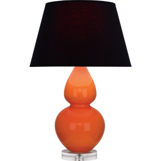 Robert Abbey - A675K - One Light Table Lamp - Double Gourd - Pumpkin Glazed Ceramic w/Lucite