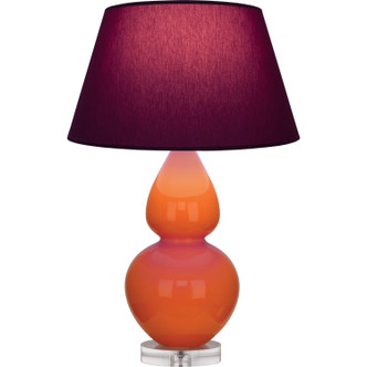 Robert Abbey - A675P - One Light Table Lamp - Double Gourd - Pumpkin Glazed Ceramic w/Lucite