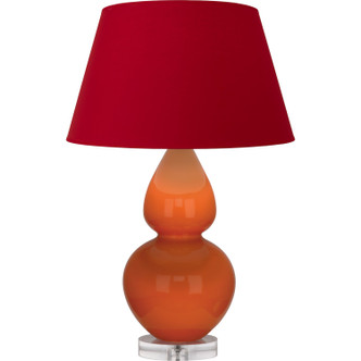 Robert Abbey - A675R - One Light Table Lamp - Double Gourd - Pumpkin Glazed Ceramic w/Lucite
