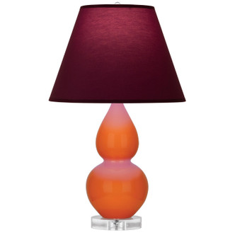 Robert Abbey - A695P - One Light Accent Lamp - Small Double Gourd - Pumpkin Glazed Ceramic w/Lucite