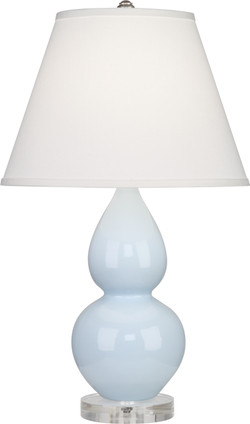 Robert Abbey - A696X - One Light Accent Lamp - Small Double Gourd - Baby Blue Glazed Ceramic w/Lucite