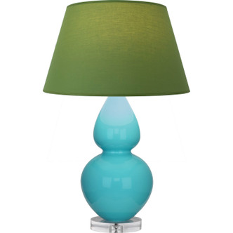 Robert Abbey - A741G - One Light Table Lamp - Double Gourd - Egg Blue Glazed Ceramic w/Lucite