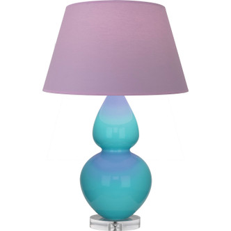 Robert Abbey - A741L - One Light Table Lamp - Double Gourd - Egg Blue Glazed Ceramic w/Lucite