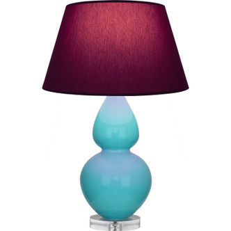 Robert Abbey - A741P - One Light Table Lamp - Double Gourd - Egg Blue Glazed Ceramic w/Lucite
