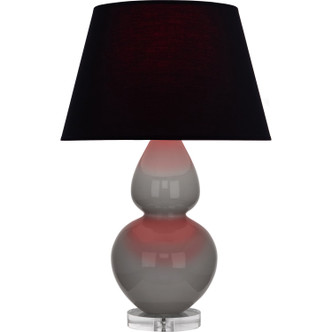 Robert Abbey - A750K - One Light Table Lamp - Double Gourd - Smokey Taupe Glazed Ceramic w/Lucite