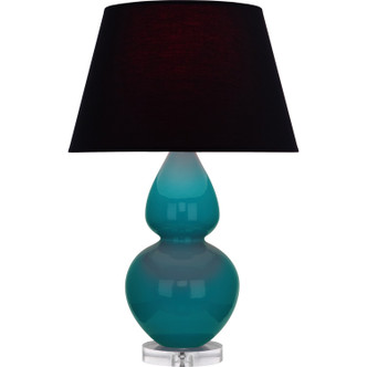 Robert Abbey - A753K - One Light Table Lamp - Double Gourd - Peacock Glazed Ceramic w/Lucite