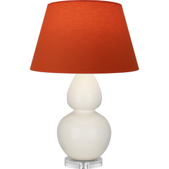 Robert Abbey - A756T - One Light Table Lamp - Double Gourd - Bone Glazed Ceramic w/Lucite