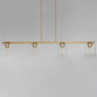 Scoop Four Light Linear Pendant (21236CLNAB)