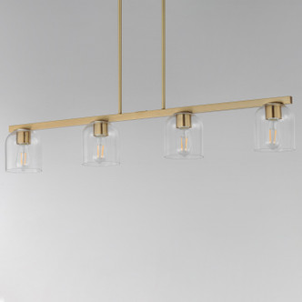 Scoop Four Light Linear Pendant (21236CLNAB)