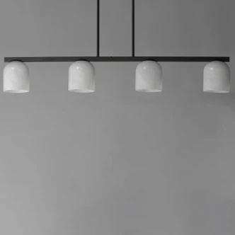 Scoop Four Light Linear Pendant (21236MRBK)