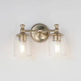 Swirl Two Light Wall Sconce (21352CRSCH)