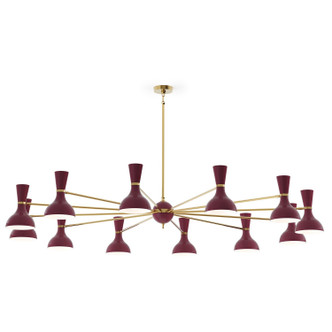Robert Abbey - SM12SM - 12 Light Chandelier - Clare - Modern Brass w/Sugar Plum Painted