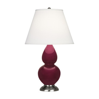 Robert Abbey - SM12X - One Light Accent Lamp - Small Double Gourd - Sugar Plum Glazed Ceramic w/Antique Silver
