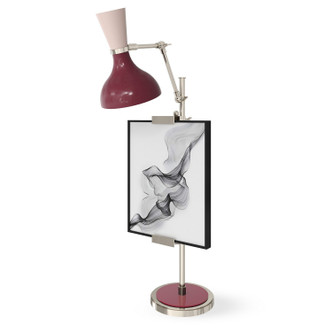 Robert Abbey - SM15RW - One Light Table Easel - Clare - Polished Nickel w/Sugar Plum Rose Water Painted