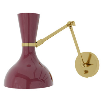 Robert Abbey - SM18SM - One Light Wall Sconce - Clare - Modern Brass w/Sugar Plum Painted