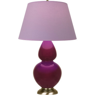 Robert Abbey - SM20L - One Light Table Lamp - Double Gourd - Sugar Plum Glazed Ceramic w/Antique Natural Brass