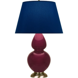 Robert Abbey - SM20N - One Light Table Lamp - Double Gourd - Sugar Plum Glazed Ceramic w/Antique Natural Brass