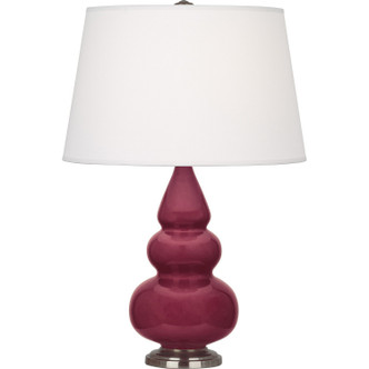Robert Abbey - SM32X - One Light Accent Lamp - Small Triple Gourd - Sugar Plum Glazed Ceramic w/Antique Silver