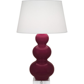 Robert Abbey - SM43X - One Light Table Lamp - Triple Gourd - Sugar Plum Glazed Ceramic w/Lucite