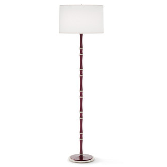 Robert Abbey - SM74 - One Light Floor Lamp - Kane - Sugar Plum w/Polished Nickel