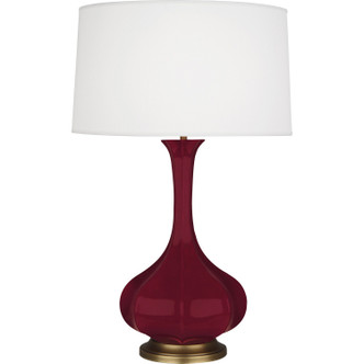 Robert Abbey - SM994 - One Light Table Lamp - Pike - Sugar Plum Glazed Ceramic w/Aged Brass